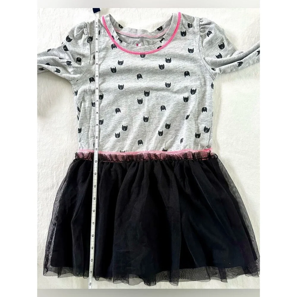 Circo Girls Cat & Bat 3/4 Sleeve Tutu Dresses Lot of 2 Pink & Black Size 5T